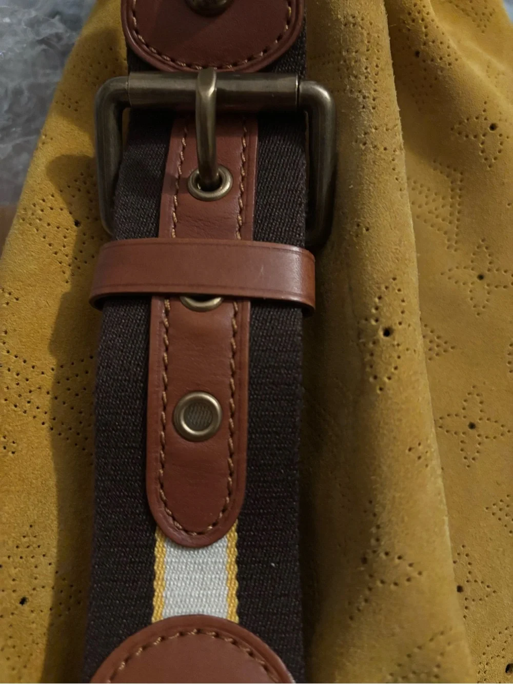 Louis Vuitton Onatah GM Suede Hobo with Brown Strap
